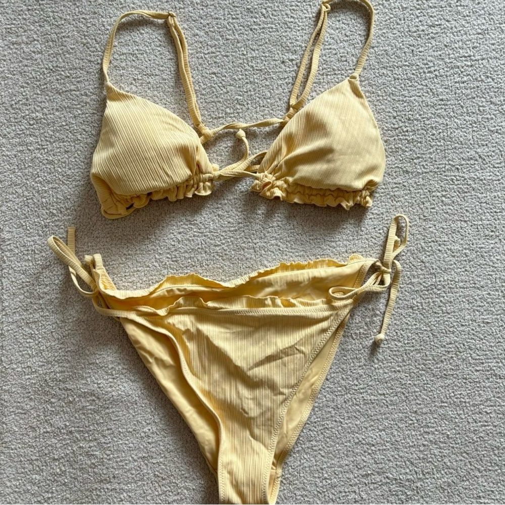 yellow cute bikini